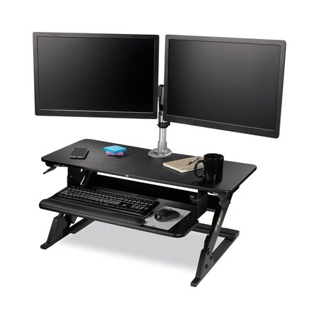 3M Precision Standing Desk, 35.4 in. x 22.2 in. x 6.2 in. to 20 in., Black SD60B
